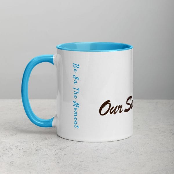 OUR SCENIC LIFE-WHITE CERAMIC MUG WITH COLOR INSIDE BLUE 11OZ LEFT 63EE731EB40F8