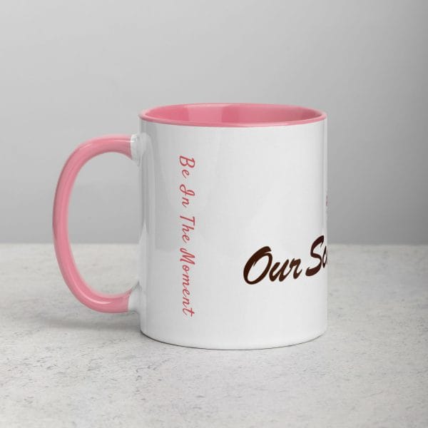 OUR SCENIC LIFE-WHITE CERAMIC MUG WITH COLOR INSIDE PINK 11OZ LEFT 63EE735458CC1