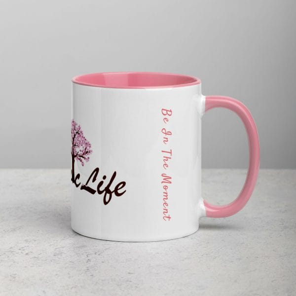 OUR SCENIC LIFE-WHITE CERAMIC MUG WITH COLOR INSIDE PINK 11OZ RIGHT 63EE735458D4D